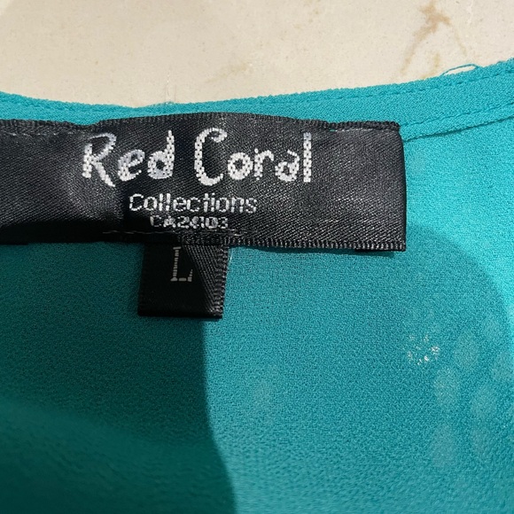 Vintage 90’s retro mint green crocheted sleeveless blouse with lining. - Picture 7 of 7